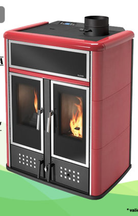 Stufa combinata legno pellet Klover Dual 27.4 kW Idrotermica Campese