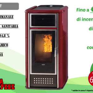 Stufa a pellet Klover Belvedere 28 kW Idrotermica Campese