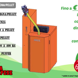 Caldaia combinata Legna Pellet Arca LPA Duo Matic 31 CTCA 30,27 kW Idrotermica Campese