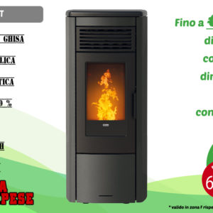 Stufa a pellet Klover Thermoaura 15 kW Idrotermica Campese